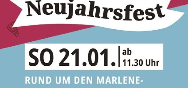 Plakat mit den wichtigsten Informationen zum Heidelberger Neujahrsfest.
